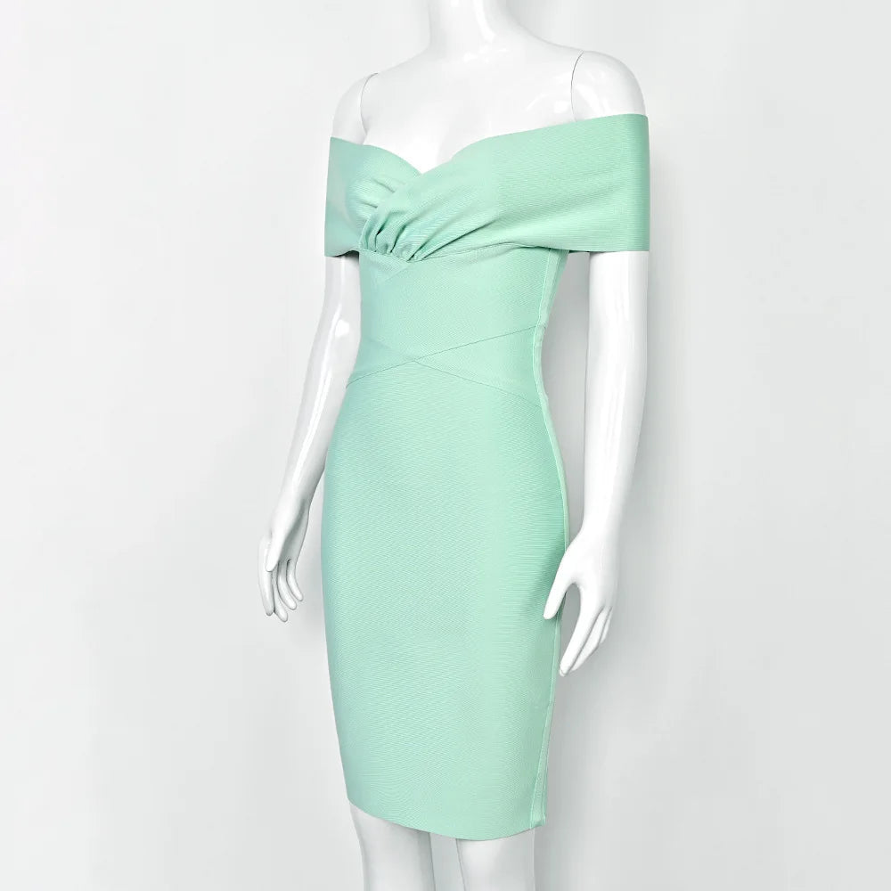 Temperament cocktail party bandage dress party socialite dress off shoulder sexy hip hugging elastic dress