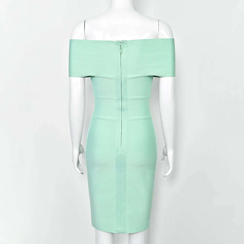 Temperament cocktail party bandage dress party socialite dress off shoulder sexy hip hugging elastic dress